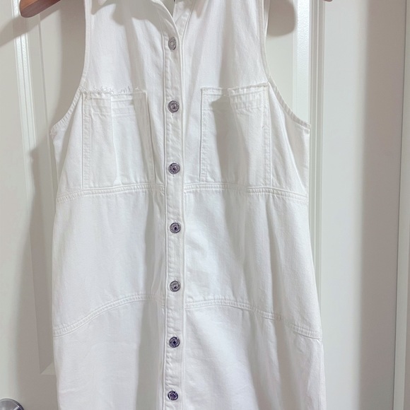 7 For All Mankind Sleeveless Dress With Step Hem M - Picture 3 of 6